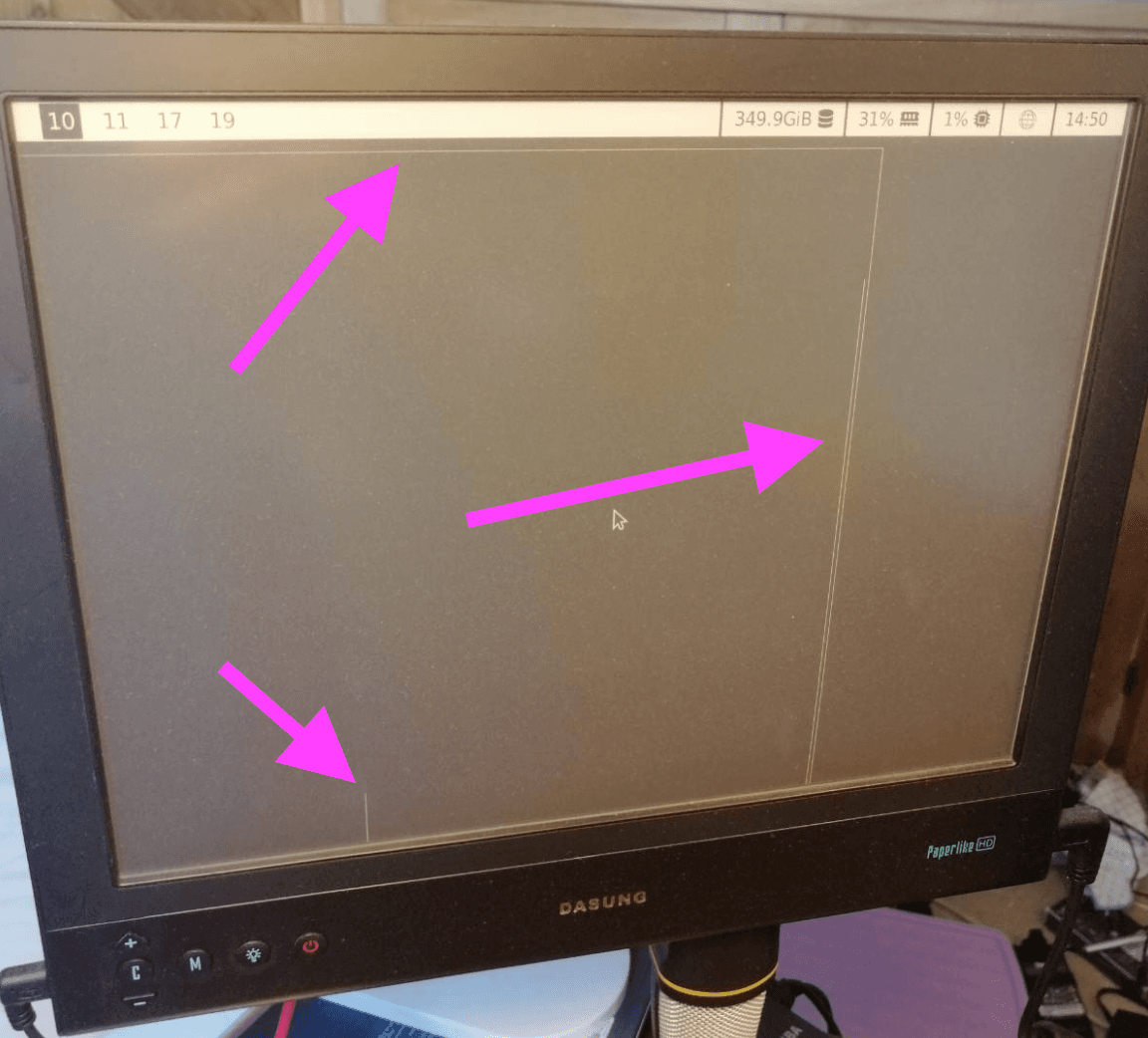 My eink monitor degradation