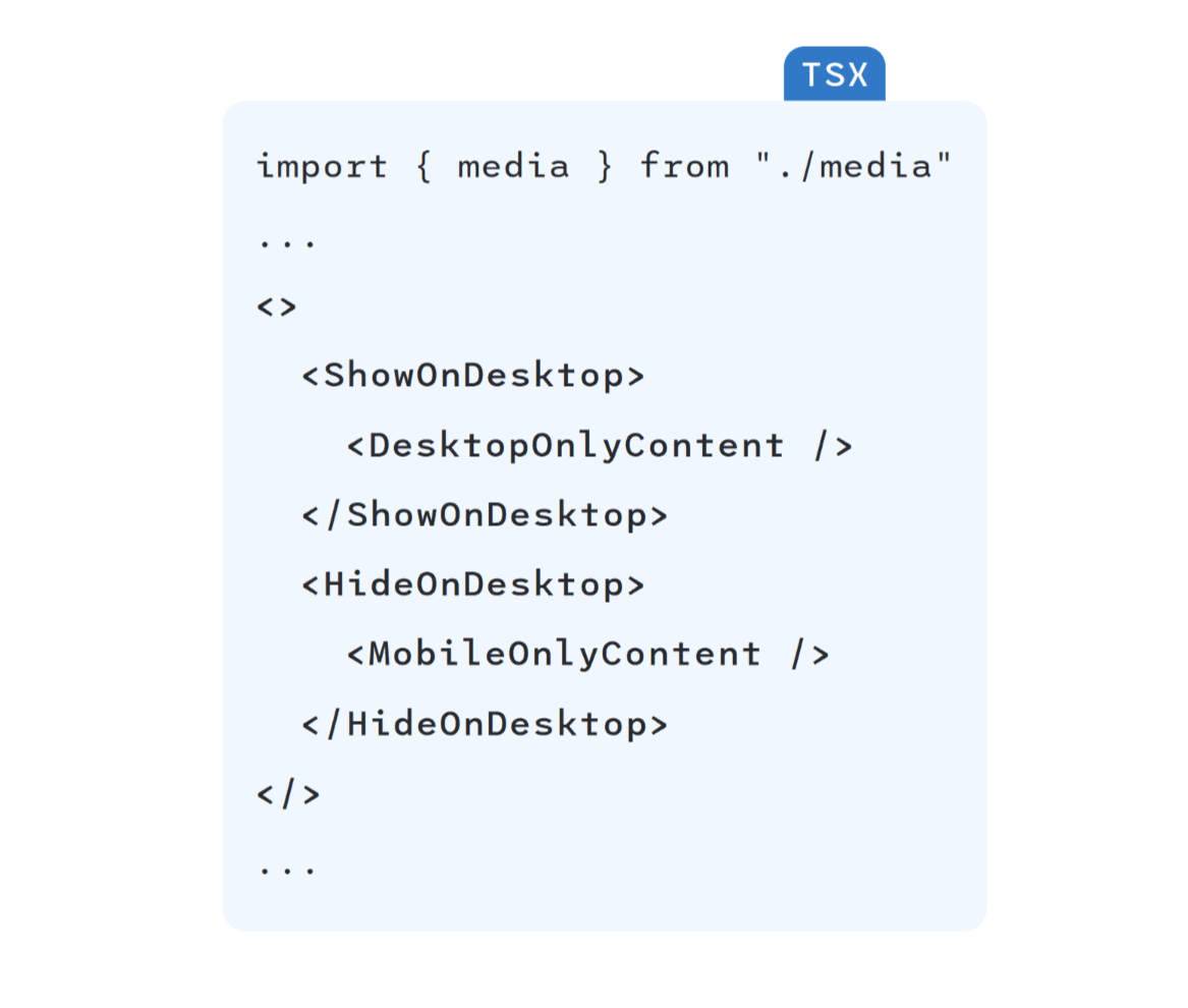 Responsive code using styled components
