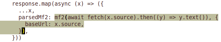 A selection of text within vim